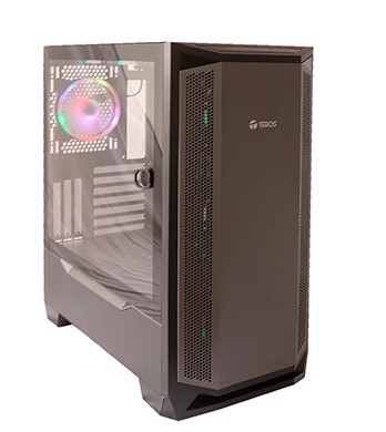 Case Gamer Teros TE-1165N, Mid Tower, ATX, 600W Bronce, NEGRO, USB 3.0 / 2.0, Audio.